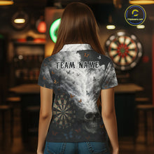 Load image into Gallery viewer, Custom White Smokes Skull Dartboard Women Dart Polo Shirt Butterfly Dart Jerseys NYN2708