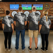 Load image into Gallery viewer, Custom White Smokes Skull Dartboard Women Dart Polo Shirt Butterfly Dart Jerseys NYN2708