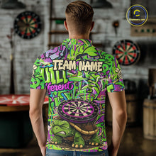 Load image into Gallery viewer, Personalized Funny Dart Shirt Dartboard Turtle Polo Quarter Zip Shirt Custom Team Shirt For Men NYN2859