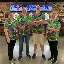 Load image into Gallery viewer, Personalized Funny Dart Shirt Dartboard Turtle Polo Quarter Zip Shirt Custom Team Shirt For Men NYN2859