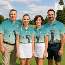 Load image into Gallery viewer, Funny Skeleton Golf Course Golf Polo Shirts For Men Personalized Team Name Golf Clothes NYN3252