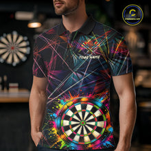 Load image into Gallery viewer, Splatter Paint Dartboard &amp; Arrow Mens Darts Shirt Personalized Colorful Team Darts Jersey NYN3244