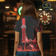 Load image into Gallery viewer, Custom Purple Flames Eagle Dart Shirts For Women Eagle Dart Team Jerseys Personalized NYN1108