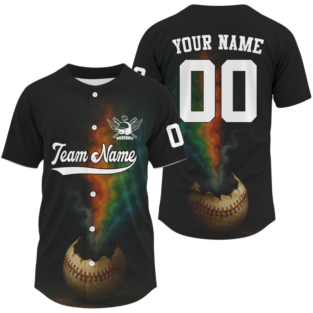 Men's Baseball Jersey Personalized Grunge Patriotic Baseball, Baseball Shirt For Newborn NYN1113
