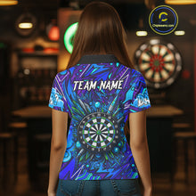 Load image into Gallery viewer, Comic Blast Dartboard Custom Blue Darts Shirt For Women - Name &amp; Team For Players NYN0570