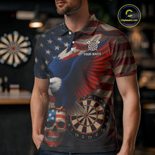 Load image into Gallery viewer, Custom Men's Darts Shirt Eagle US Flag Patriotic Dart Jerseys, Dart Shirts For Lovers NYN1121