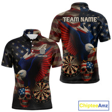 Load image into Gallery viewer, Custom Men's Darts Shirt Eagle US Flag Patriotic Dart Jerseys, Dart Shirts For Lovers NYN1121
