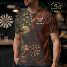 Load image into Gallery viewer, Custom Darts Shirt For Men Retro US Flag Patriotic Dart Jerseys, Vintage Dart Shirts NYN1122