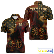 Load image into Gallery viewer, Custom Darts Shirt For Men Retro US Flag Patriotic Dart Jerseys, Vintage Dart Shirts NYN1122