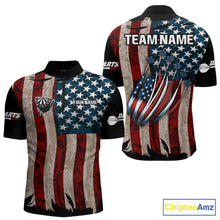 Load image into Gallery viewer, US Flag Dart Arrow &amp; Dartboard Darts Quarter-zip Shirt For Men Custom Patriotic Dart Team Jerseys NYN2523