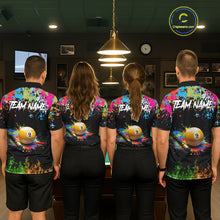 Load image into Gallery viewer, Colorful Paint &amp; Flame 9 Ball Billiard Shirt For Men Personalized Cue Billiard Team Shirt NYN3089