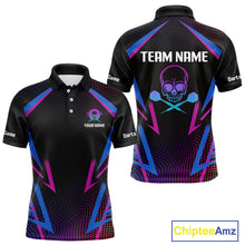 Load image into Gallery viewer, Men’s Custom Darts Team Shirt With Colorful Halftone Pattern Skull Dart Arrow NYN0313