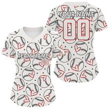 Load image into Gallery viewer, Custom Baseball Jersey For Women Personalized Heart &amp; Baseball, Youth Baseball Jerseys NYN1134