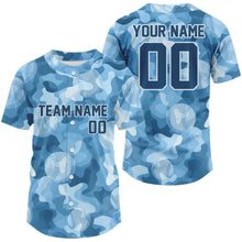 Load image into Gallery viewer, Custom Camouflage Baseball Jersey For Men Personalized Youth Baseball Jerseys | Blue NYN1139