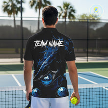Load image into Gallery viewer, Custom Blue Grunge Shark Pickleball 3D Ball Jerseys Men Funny Pickleball League Shirts NYN2225