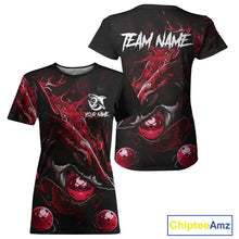 Load image into Gallery viewer, Custom Red Grunge Shark Pickleball 3D Ball Jerseys Women Funny Pickleball League Shirts NYN2226