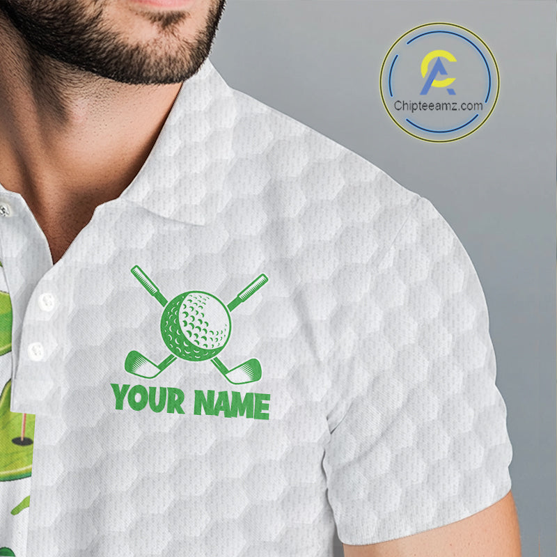 Personalized Mens Golf Polo Shirts Green Golf Courses Custom Name Golf Team Shirt, Golf Gifts NYN2880