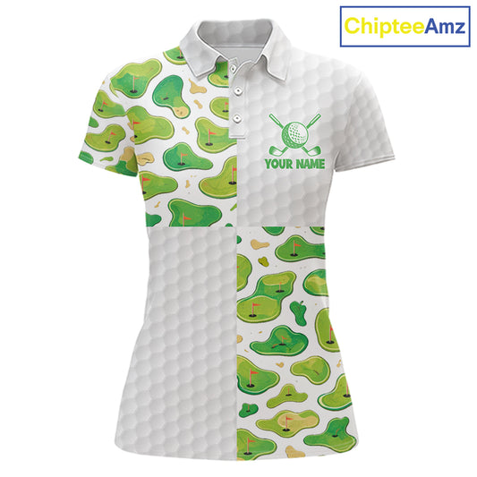 Personalized Womens Golf Polo Shirts Green Golf Courses Custom Name Golf Team Shirt, Golf Gifts NYN2880