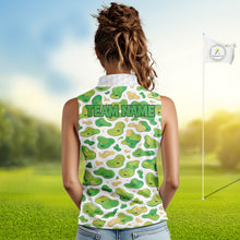Load image into Gallery viewer, Personalized Womens Golf Sleeveless Polo Shirts Green Golf Courses Custom Name Golf Team Shirt Golf Gifts NYN2880