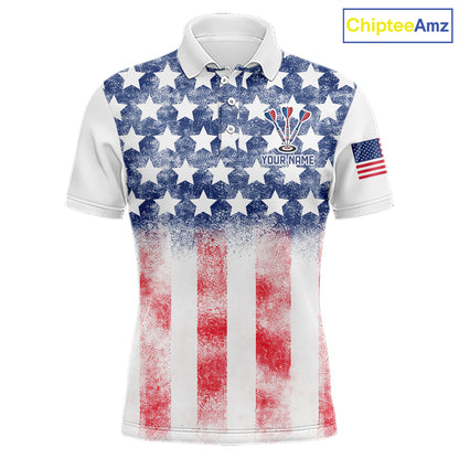 Custom American Flag Dart Shirts For Men Patriotic Dart Team Shirt Darter Outfits Attire NYN2888