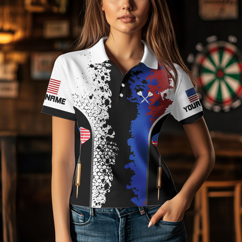 American Flag Style Darts Shirt Custom Patriotic For Women, Dart Team Jerseys NYN0004