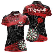 Load image into Gallery viewer, Black And Red Dartboards Custom Polo &amp; 1/4 Zip Dart Jerseys For Men, Dart Team Shirts NYN0006