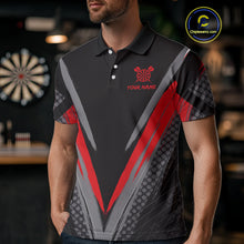 Load image into Gallery viewer, Custom Multi-Skull Lightning Blue Dartboard Dart Men Polo Jerseys Grim Reaper Dart Shirts NYN1739