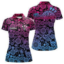 Load image into Gallery viewer, Colorful Gradient Dartboards Funny Dart Shirts For Women, Custom Dart Jerseys NYN0008