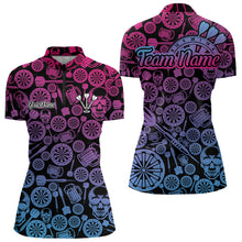 Load image into Gallery viewer, Colorful Gradient Dartboards Funny Dart Shirts For Women, Custom Dart Jerseys NYN0008