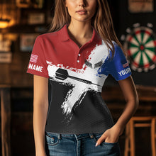 Load image into Gallery viewer, Personalized US Flag Eagle Custom Patriotic Dart Shirts For Women, Custom Dart Jerseys NYN0010