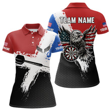 Load image into Gallery viewer, Personalized US Flag Eagle Custom Patriotic Dart Shirts For Women, Custom Dart Jerseys NYN0010