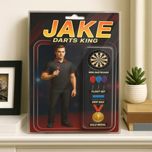 Load image into Gallery viewer, Darts King Toy Box Acrylic Plate Custom Face And Name For Darts Players, Darts Gift NYN0599