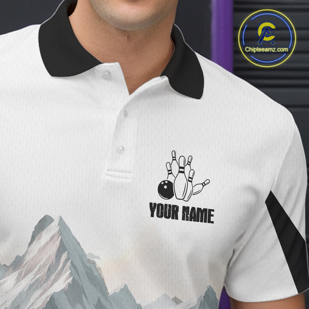 Funny Penguin Duo Men's Bowling Shirt Custom Name Penguin Bowling Team Attire Jersey NYN4169
