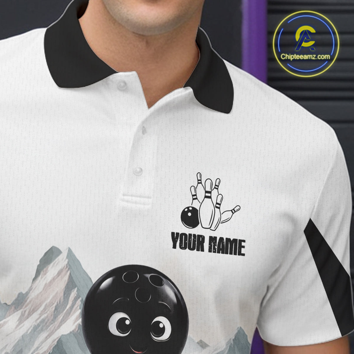 Funny Seal Men's Bowling Shirt Custom Name Seal Iceberg Bowling Team Attire Jersey NYN4170