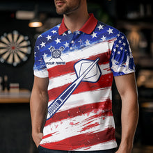 Load image into Gallery viewer, American Flag Custom Patriotic Dart Shirts For Men, Dart Team Jerseys NYN0014