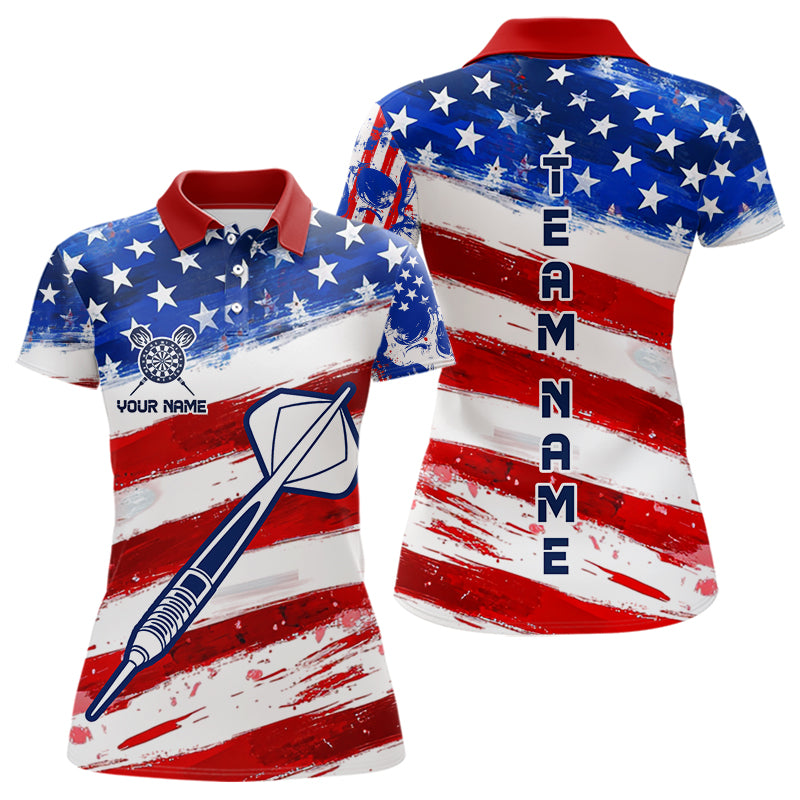 American Flag Custom Patriotic Dart Shirts For Women, Dart Team Jerseys NYN0014