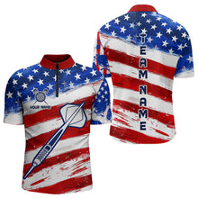 Load image into Gallery viewer, American Flag Custom Patriotic Dart Shirts For Men, Dart Team Jerseys NYN0014