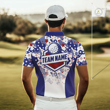 Load image into Gallery viewer, Mens Golf Polo Shirt Camouflage US Flag Custom Patriotic Golf Team Shirts For Men, Golf Gifts NYN2916