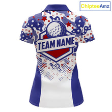 Load image into Gallery viewer, Womens Golf Polo Shirt Camouflage US Flag Custom Patriotic Golf Team Shirts For Women, Golf Gifts NYN2916
