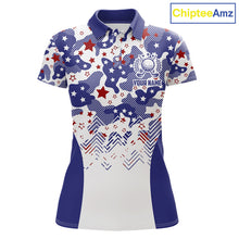 Load image into Gallery viewer, Womens Golf Polo Shirt Camouflage US Flag Custom Patriotic Golf Team Shirts For Women, Golf Gifts NYN2916