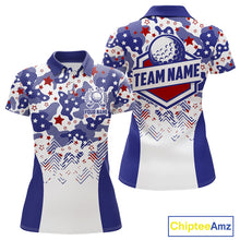 Load image into Gallery viewer, Womens Golf Polo Shirt Camouflage US Flag Custom Patriotic Golf Team Shirts For Women, Golf Gifts NYN2916
