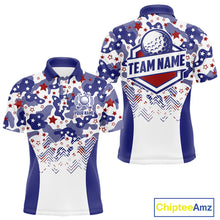 Load image into Gallery viewer, Mens Golf Polo Shirt Camouflage US Flag Custom Patriotic Golf Team Shirts For Men, Golf Gifts NYN2916