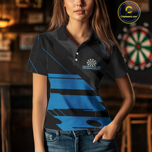 Load image into Gallery viewer, Play Darts &amp; Cheer Beer Custom Funny Dart Polo Shirts For Women, Dart Team Jerseys NYN0796