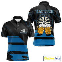 Load image into Gallery viewer, Play Darts &amp; Cheer Beer Custom Funny Dart Polo Shirts For Men, Dart Team Jerseys NYN0796