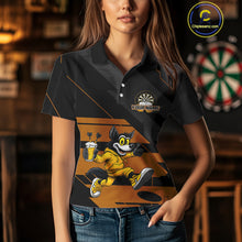 Load image into Gallery viewer, Wolf Play Darts &amp; Beer Custom Funny Dart Polo Shirts For Women, Dart Team Jerseys NYN0797