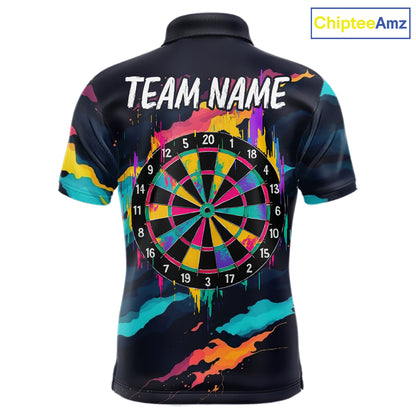Colorful Strike Dartboard Personalized Dart Shirts For Men Custom Rainbow Dart Team Jersey NYN4190