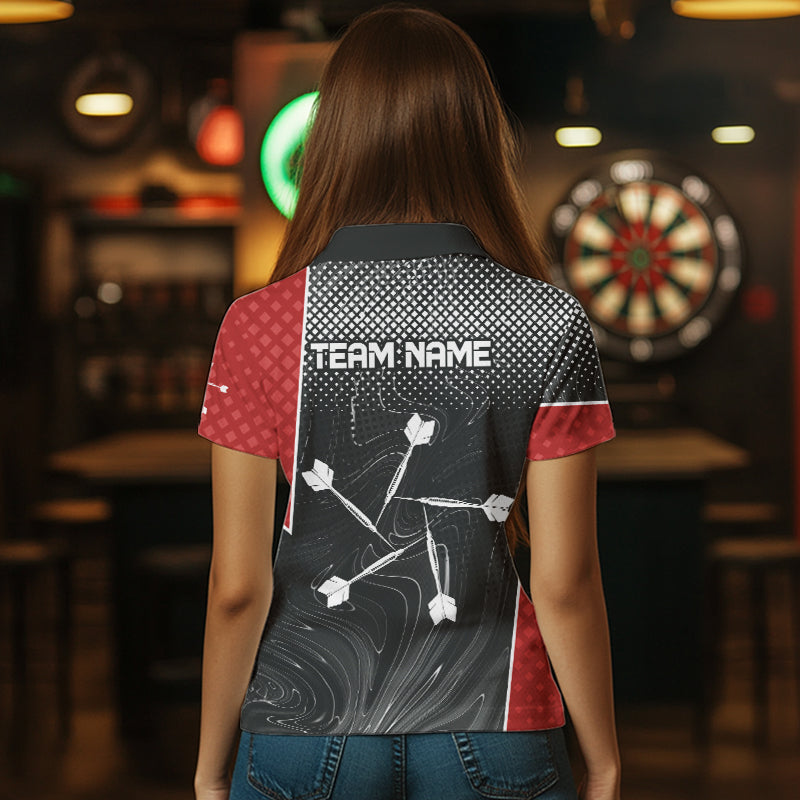 White Dart Arrow Custom Hexagon Dart Shirts For Women, Dart Team Jerseys NYN0018