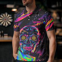 Load image into Gallery viewer, Colorful Psychedelic Skull Custom Dart Shirts For Men, Dart Team Jerseys NYN0020