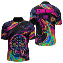Load image into Gallery viewer, Colorful Psychedelic Skull Custom Dart Shirts For Men, Dart Team Jerseys NYN0020