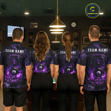 Load image into Gallery viewer, Purple Grim Reaper Billiard Shirts For Women Custom Smoke Skull Flame League Billiard Jerseys NYN2919